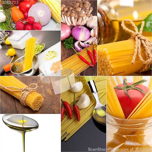 Image of healthy Vegetarian vegan food collage