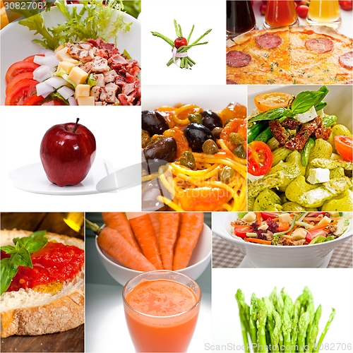 Image of healthy Vegetarian vegan food collage