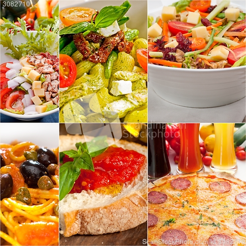 Image of healthy Vegetarian vegan food collage