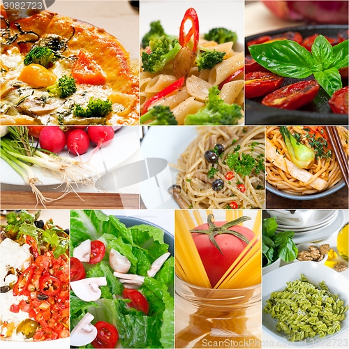 Image of healthy Vegetarian vegan food collage
