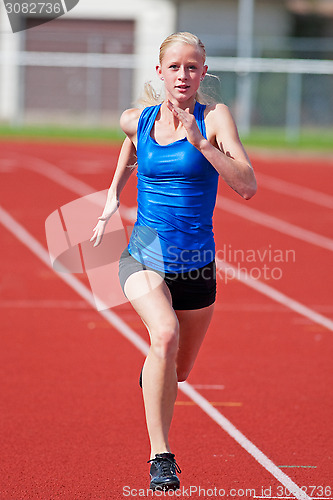 Image of Young Girl Running