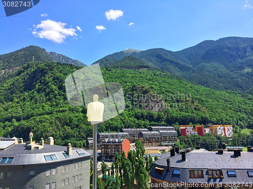 Image of The Pyrenees mountains surrounding Andorra La Vella