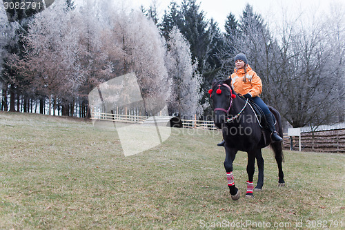 Image of Girl and horse