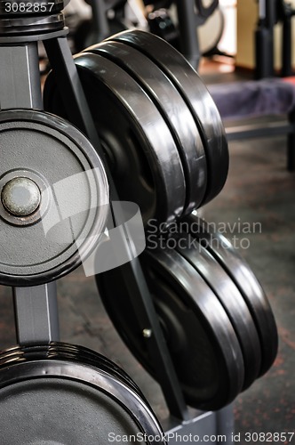 Image of Barbell plates rack