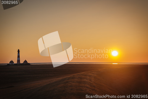 Image of Sunset on dike of Westerhever