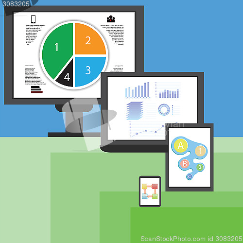 Image of modern electronic and mobile devices