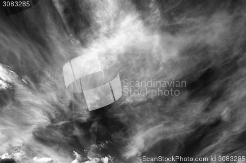 Image of Black and white cloudscape background