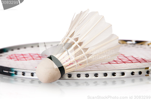 Image of Shuttlecock Near Badminton Racket