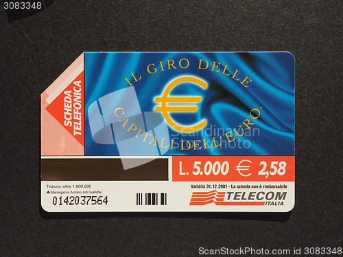 Image of Italian phone card