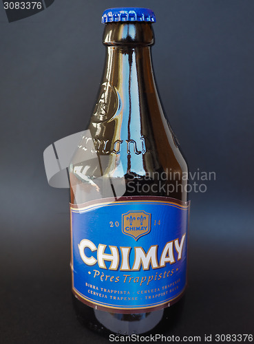 Image of Chimay blue beer bottle