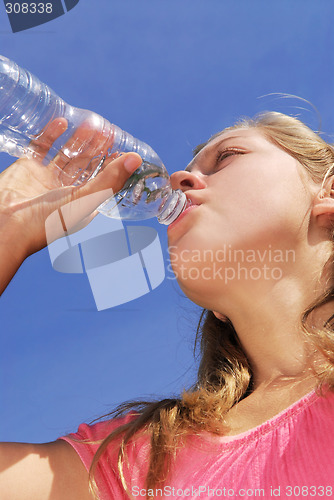 Image of Girl drinking water