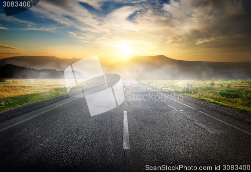 Image of Highway to mountains