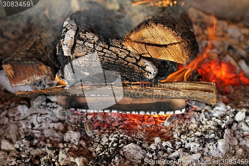 Image of Log fire