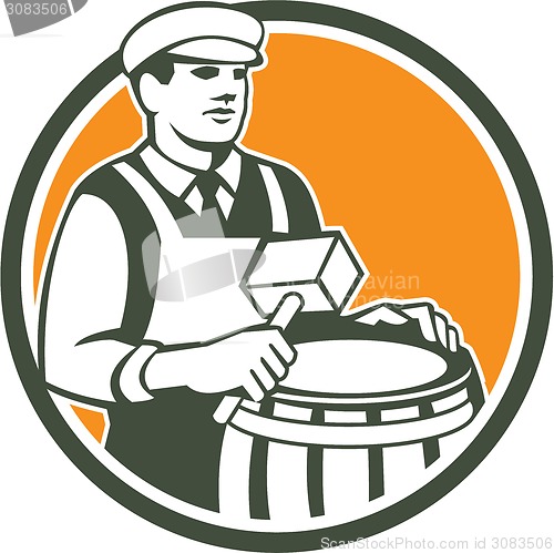 Image of Cooper Barrel Maker Drum Retro Circle