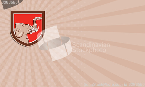 Image of Business card Elephant Head Side Shield Cartoon