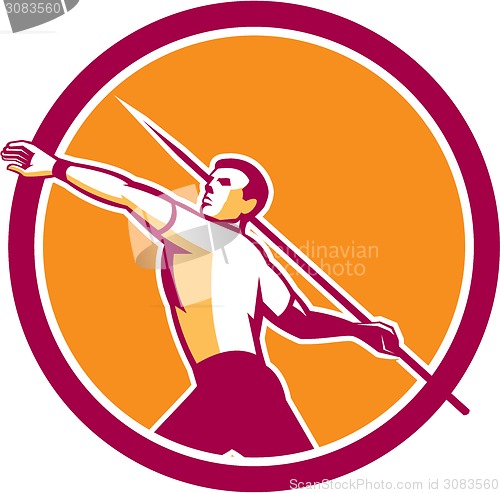 Image of Javelin Throw Track and Field Athlete Circle