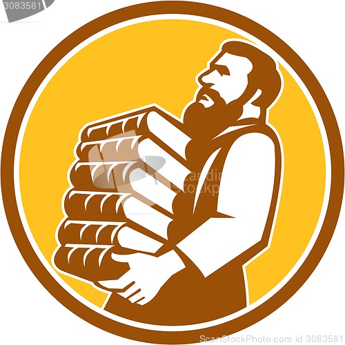 Image of Saint Jerome Carrying Books Retro