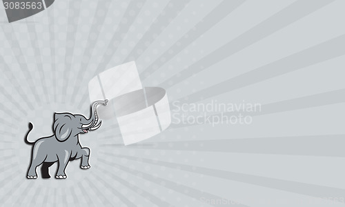 Image of Business card Elephant Marching Prancing Cartoon