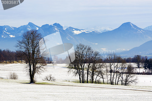 Image of Snowy landscape in the Bavarian mountains