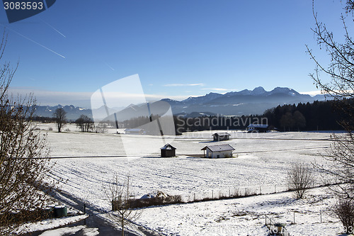 Image of Snowy landscape in the Bavarian mountains