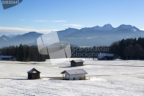 Image of Snowy landscape in the Bavarian mountains