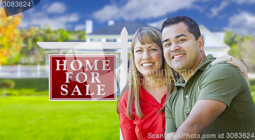 Image of Couple in Front of For Sale Sign and House