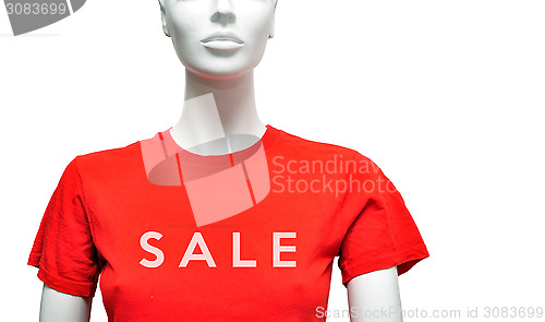 Image of red shirt sale