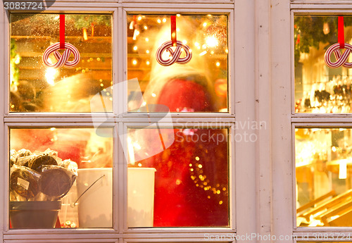 Image of Shops at Christmas at the Tivoli in Copenhagen