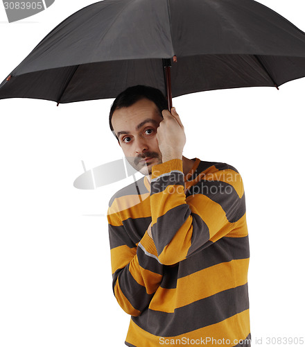 Image of Man with umbrella