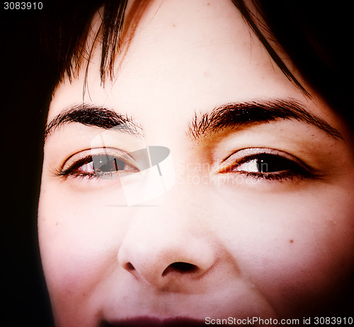 Image of Beautiful young woman face. 