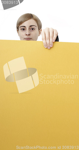 Image of Woman holding a paper