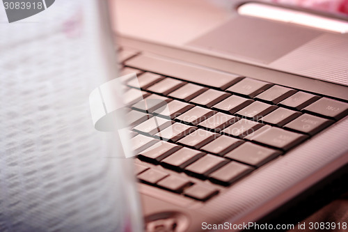 Image of Modern and stylish laptop. 