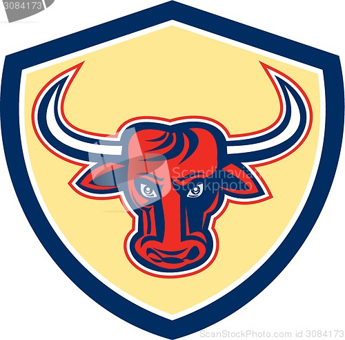 Image of Angry Bull Head Crest Retro