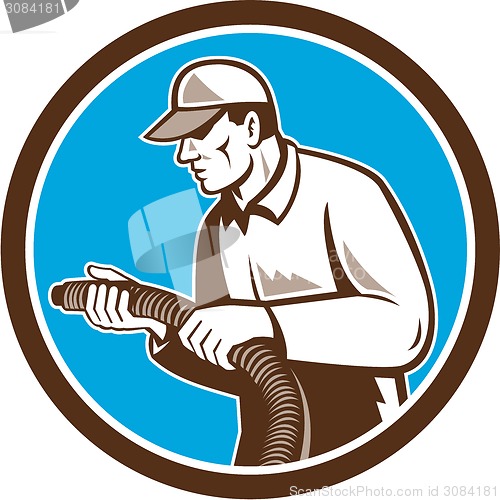 Image of Home Insulation Technician Retro Circle