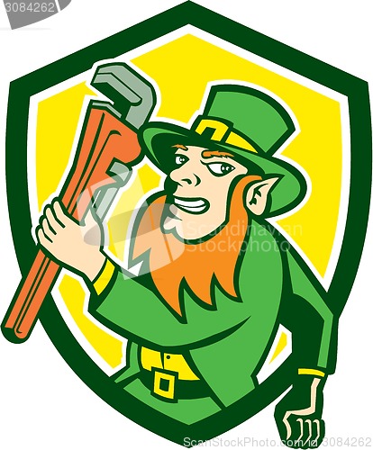 Image of Leprechaun Plumber Wrench Running Shield