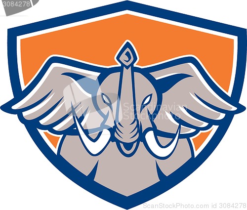 Image of Elephant Head Front Shield Cartoon