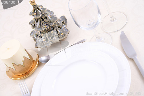 Image of Christmas table setting