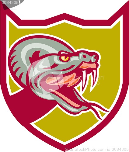 Image of Rattle Snake Head Shield Retro