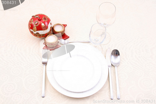 Image of Christmas table setting