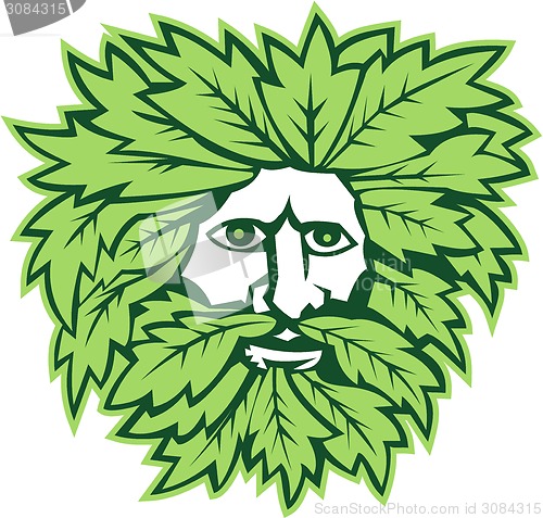 Image of Green Man Front Isolated