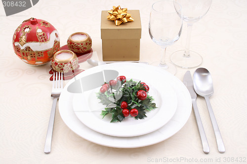 Image of Christmas table setting