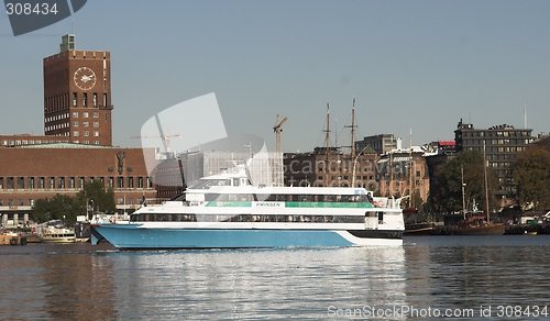 Image of Ferry at Oslo harbour