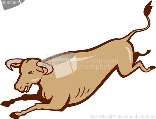 Image of Bull Cow Jumping Cartoon