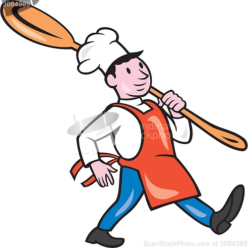 Image of Chef Cook Marching Spoon Cartoon