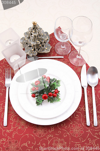 Image of Christmas table setting