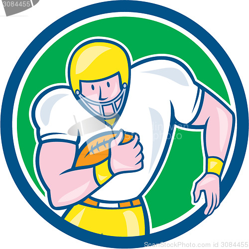 Image of American Football Fullback Circle Retro