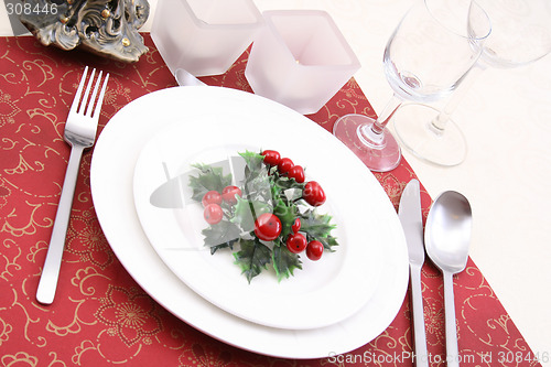 Image of Christmas table setting