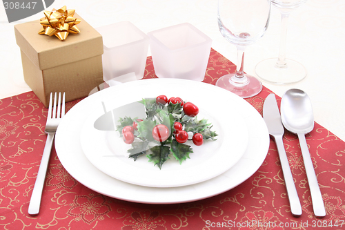 Image of Christmas table setting