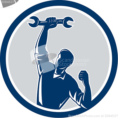 Image of Mechanic Spanner Wrench Fist Pump Circle