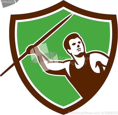 Image of Javelin Throw Track and Field Athlete Shield